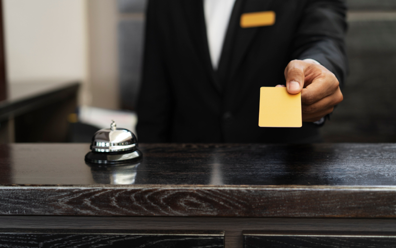 Recepción de un hotel
